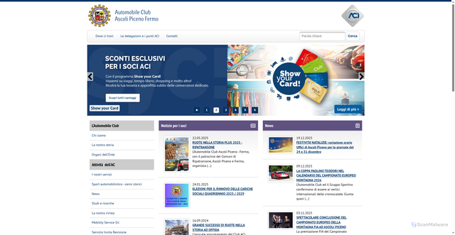 Security scan screenshot of https://ascolipicenofermo.aci.it/