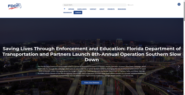 Security scan screenshot of https://www.fdot.gov/