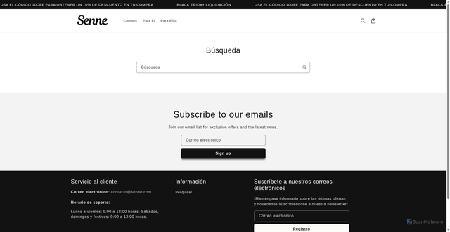Security scan screenshot of https://seenee.site/search