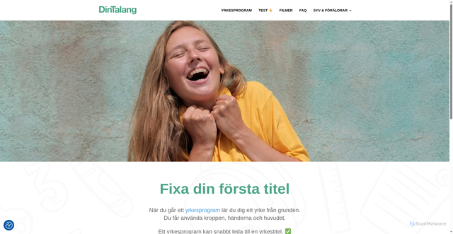 Security scan screenshot of https://dintalang.se/