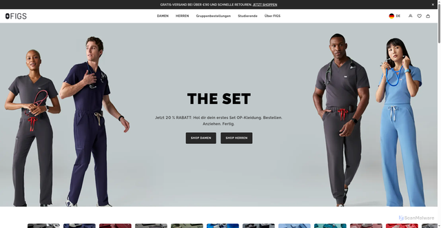 Security scan screenshot of https://shop.wearfigs.com