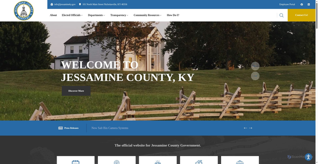 Security scan screenshot of https://jessamineky.gov/