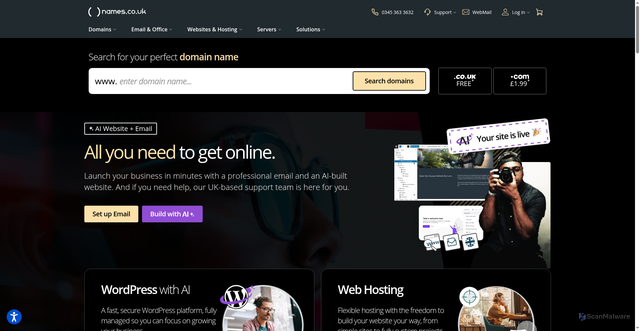 Security scan screenshot of https://hosts.co.uk