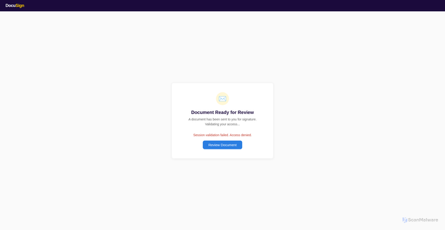Security scan screenshot of https://invoice-document7847.s3.us-east-2.amazonaws.com/docusign.html