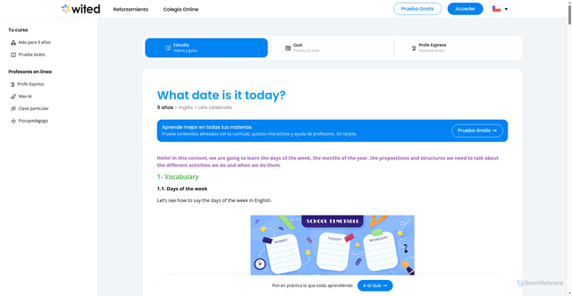 Security scan screenshot of https://www.wited.com/cl/what-date-is-it-today/