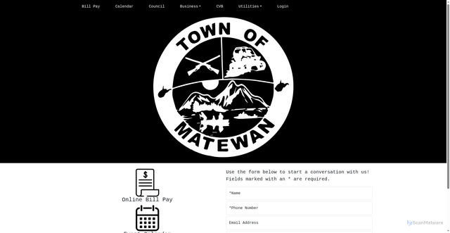Security scan screenshot of https://matewanwv.gov/