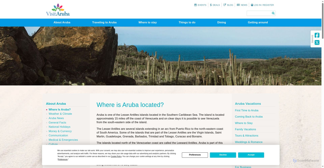 Security scan screenshot of https://www.visitaruba.com/about-aruba/where-is-aruba/