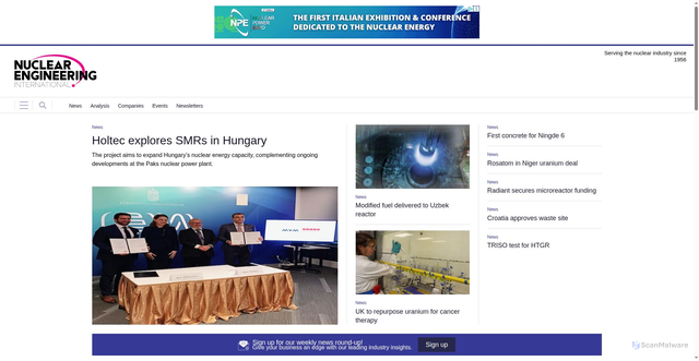 Security scan screenshot of https://www.neimagazine.com