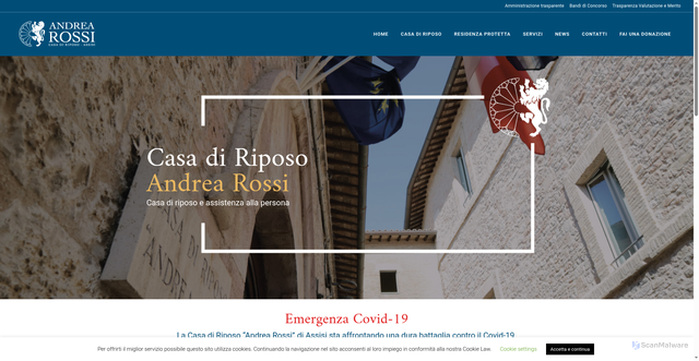 Security scan screenshot of https://www.casadiriposoandrearossi.it/