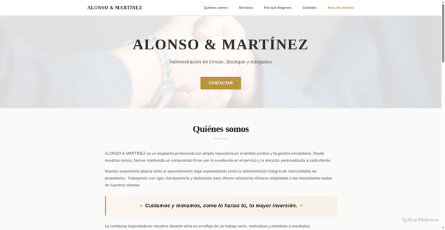 Security scan screenshot of https://alonsoymartinez.com/