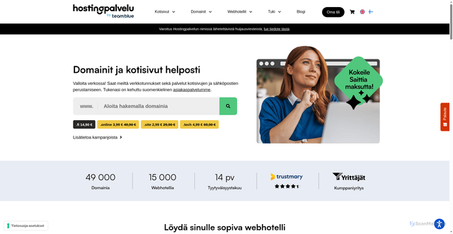 Security scan screenshot of https://hostingpalvelu.fi