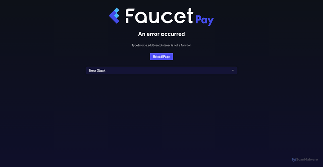 Security scan screenshot of https://faucetpay.io