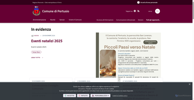 Security scan screenshot of https://www.comune.pertusio.to.it/it-it/home