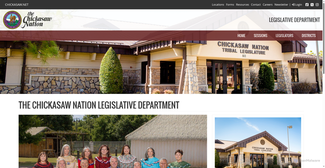 Security scan screenshot of https://legislative.chickasaw.net/