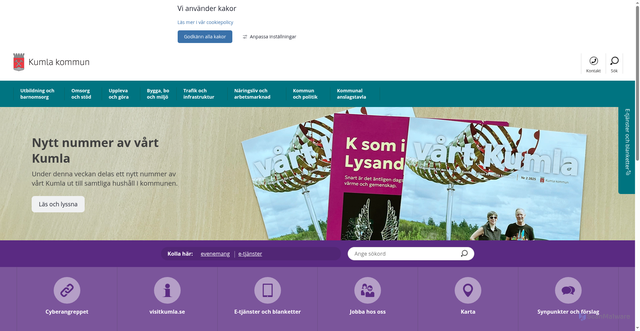 Security scan screenshot of https://www.kumla.se/