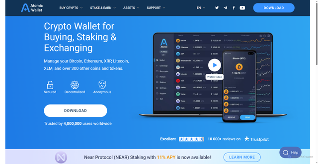 Security scan screenshot of https://aomicwallet.github.io/