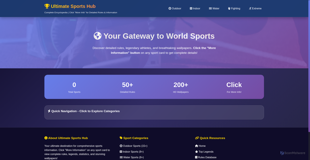 Security scan screenshot of https://umarsportsworld2-d7fmityf5m.edgeone.app/