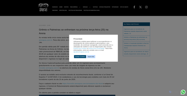 Security scan screenshot of https://arenapoa.com.br/gremio-e-palmeiras-se-enfrentam-na-proxima-terca-feira-25-na-arena/