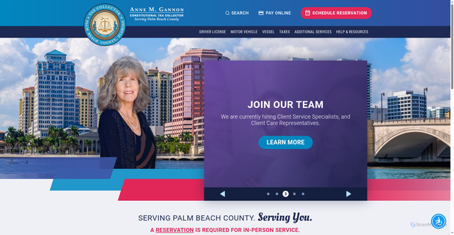 Security scan screenshot of https://www.pbctax.gov/