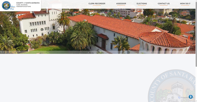 Security scan screenshot of https://www.countyofsb.org/164/Elections