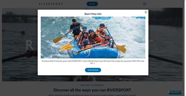 Security scan screenshot of https://www.riversportokc.org/