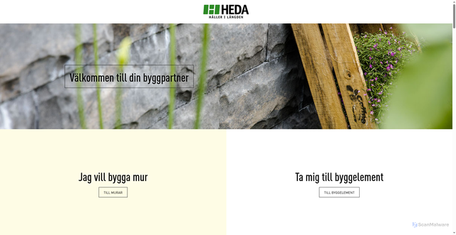 Security scan screenshot of https://heda.se
