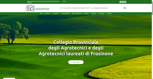 Security scan screenshot of https://www.agrotecnicifrosinone.it/