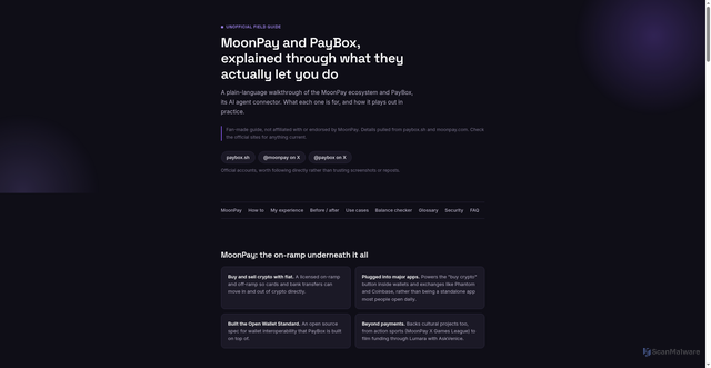 Security scan screenshot of http://moonpay-and-pay-box-guide.vercel.app/