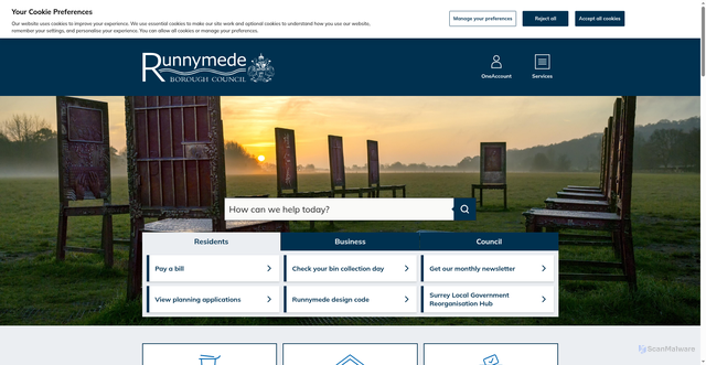 Security scan screenshot of https://www.runnymede.gov.uk/