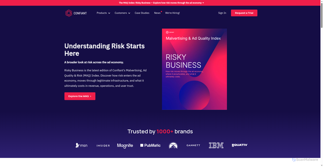 Security scan screenshot of https://confiant.com