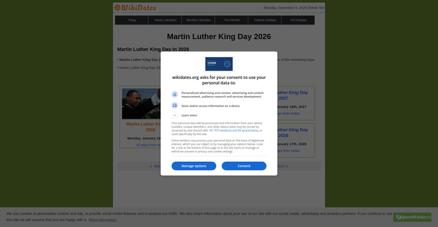 Security scan screenshot of https://www.wikidates.org/federal-holidays/martin-luther-king-day-2026.html