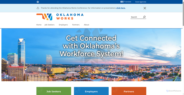 Security scan screenshot of https://oklahoma.gov/workforce.html
