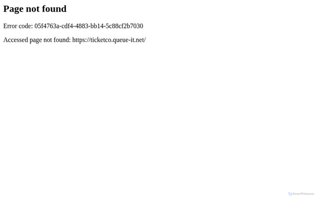 Security scan screenshot of https://ticketco.queue-it.net/