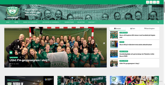 Security scan screenshot of https://skuruhandboll.se