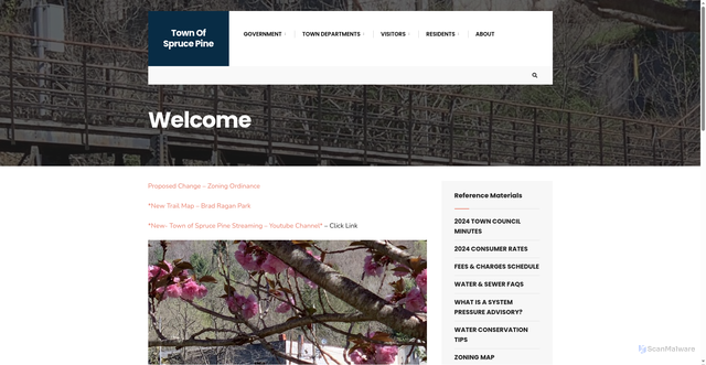 Security scan screenshot of https://sprucepine-nc.gov/