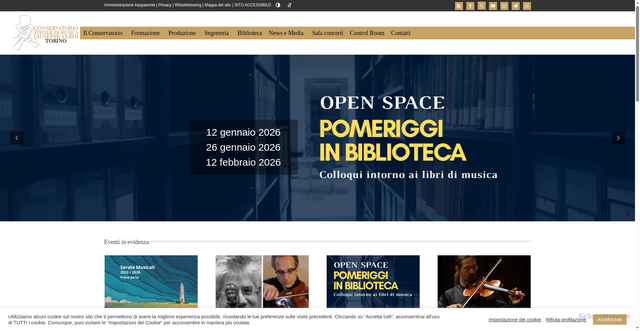 Security scan screenshot of https://www.conservatoriotorino.eu/