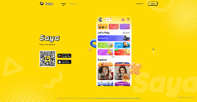 Security scan screenshot of https://saya.chat