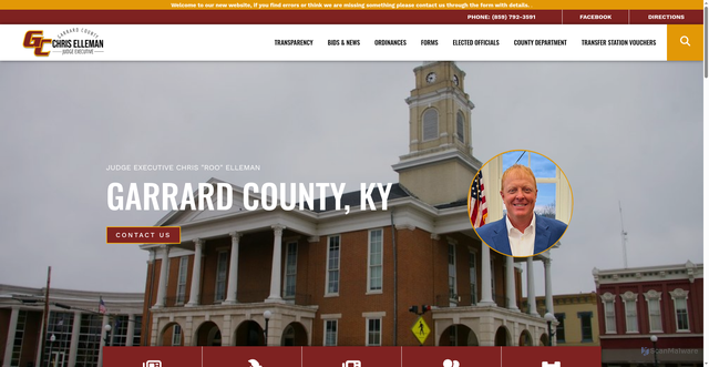 Security scan screenshot of https://garrardcountyky.gov/