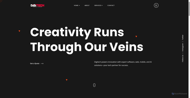 Security scan screenshot of https://digitech-bjx.pages.dev/index.html