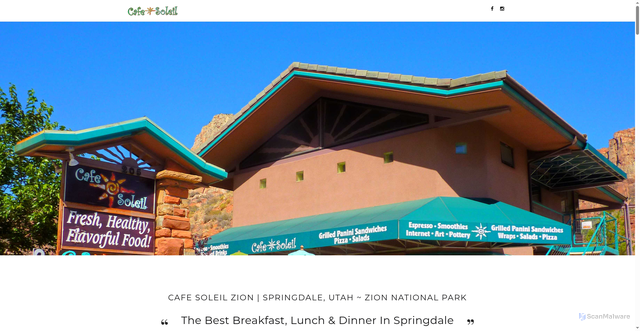 Security scan screenshot of https://cafesoleilzionpark.com/