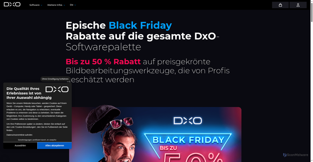 Security scan screenshot of https://www.dxo.com/news/black-friday-2025/