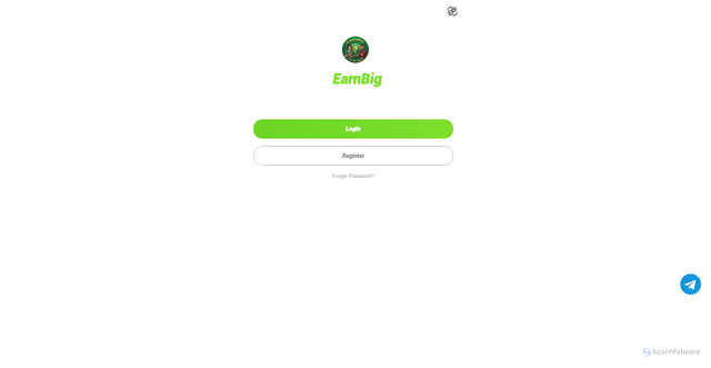 Security scan screenshot of http://earnbig.top/