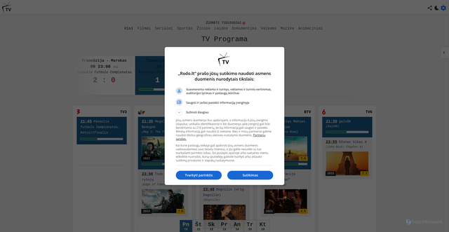 Security scan screenshot of https://rodo.lt