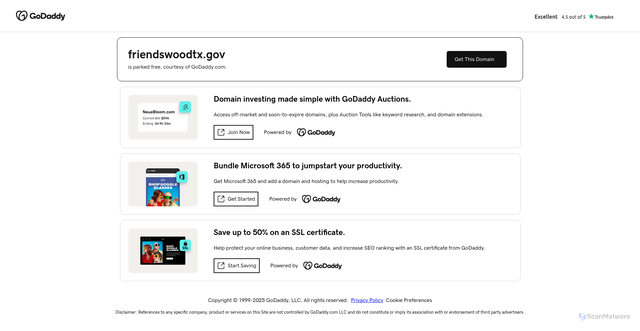 Security scan screenshot of https://friendswoodtx.gov/