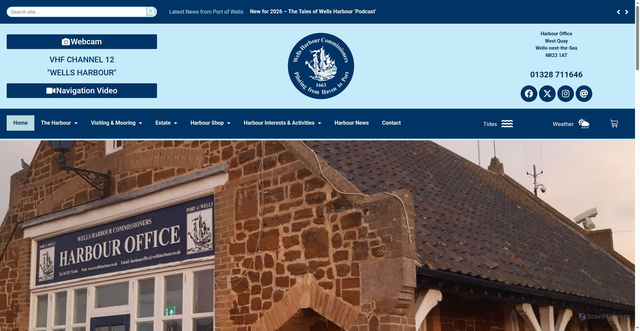 Security scan screenshot of https://www.portofwells.co.uk/