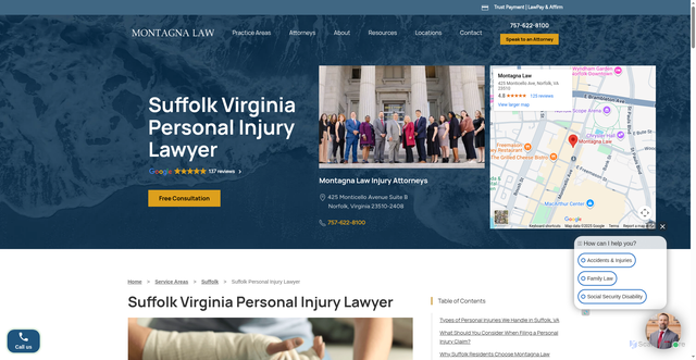 Security scan screenshot of https://www.montagnalaw.com/service-areas/personal-injury-suffolk/