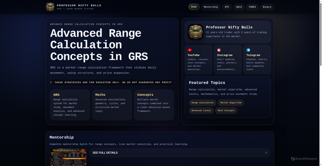 Security scan screenshot of https://professorniftybullsgrs-8clowo8ibp.edgeone.app/