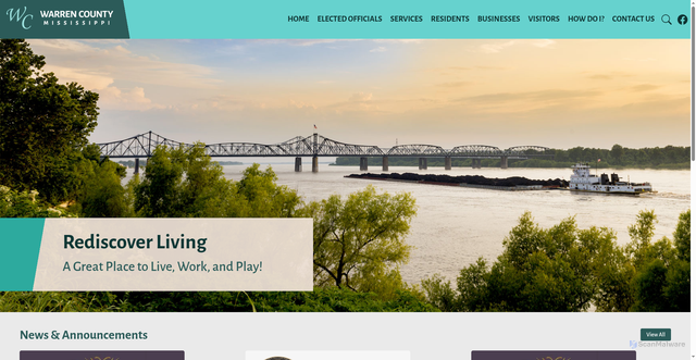 Security scan screenshot of https://www.co.warren.ms.us/
