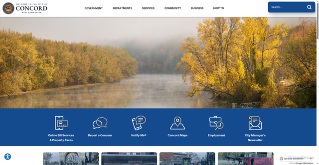 Security scan screenshot of https://concordnh.gov/