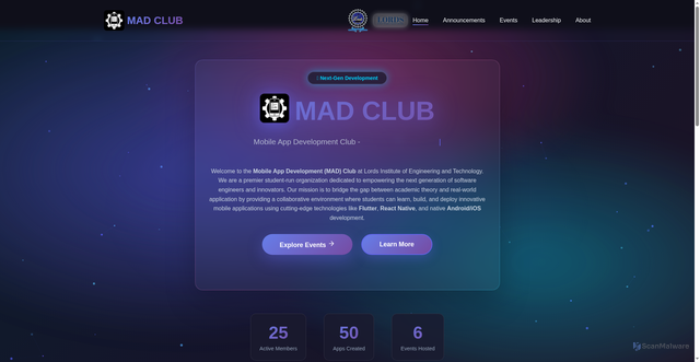 Security scan screenshot of https://mad-club-liet.pages.dev/index.html